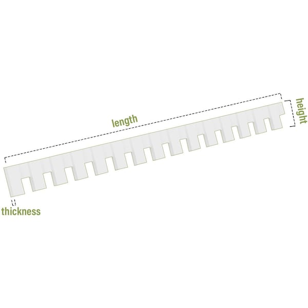 Elizabeth Architectural Grade PVC Dentil Trim, 3H X 1P X 94L